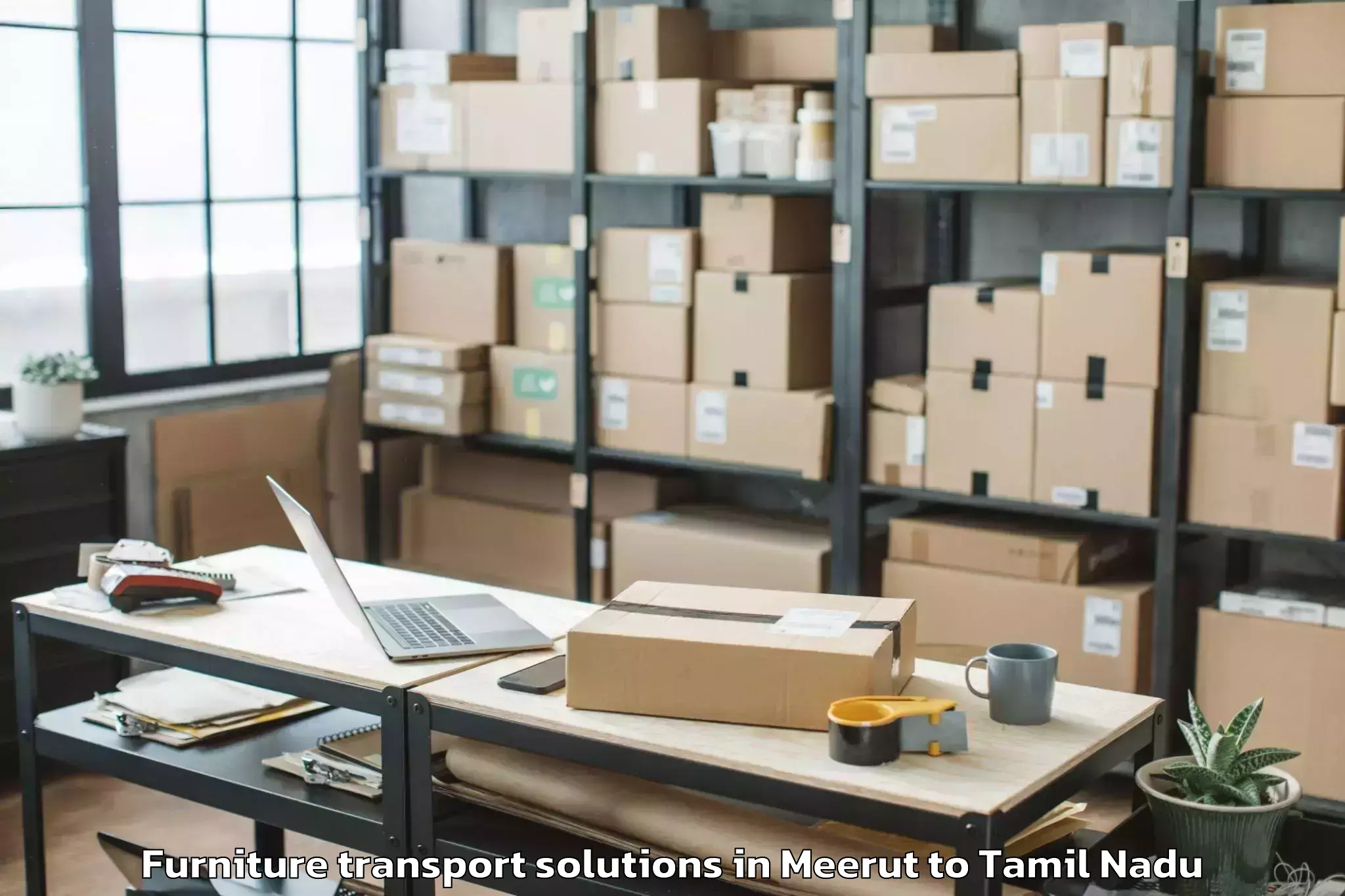 Reliable Meerut to Vandalur Furniture Transport Solutions